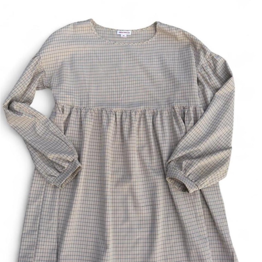 Plaid Long Sleeve Mini Dress